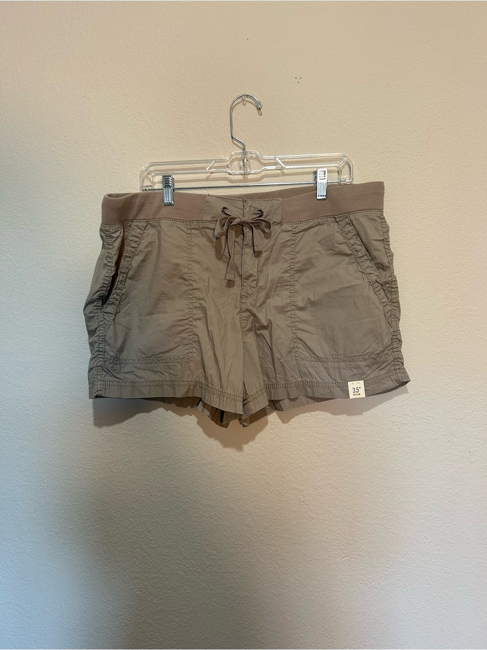 a.n.a Lightweight Drawstring Athletic Shorts - Taupe